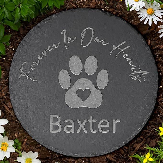 Pet Memorial Gift, Pet Memorial Stone, Sympathy Gift, Personalized Pet Memorial, Memorial Gift, Dog Memorial, Cat Memorial, Memorial Stone - Forever in Our Hearts