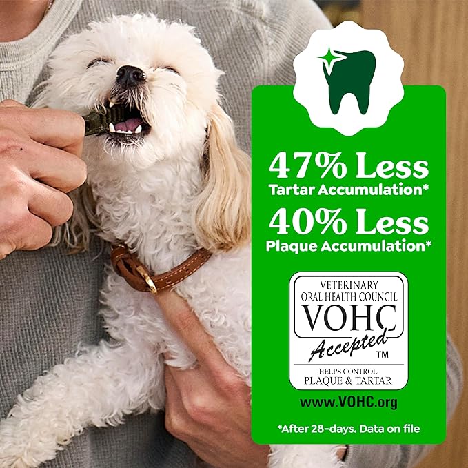 Greenies Veterinarian-Recommended Adult Natural Dental Dog Treats Petite Size, Dog Dental Chews, Original Flavor, 12 oz. Pack, 20 Count