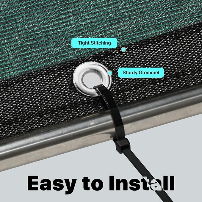 Royal Shade 2' x 15' Green Custom Size 90% Shade Cloth Dog Kennel Shade Mesh Tarp Sunblock with Grommets for Dog Kennel Cover, Fence Privacy Screen, Greenhouse, Chicken Coop & Pet Playpen.