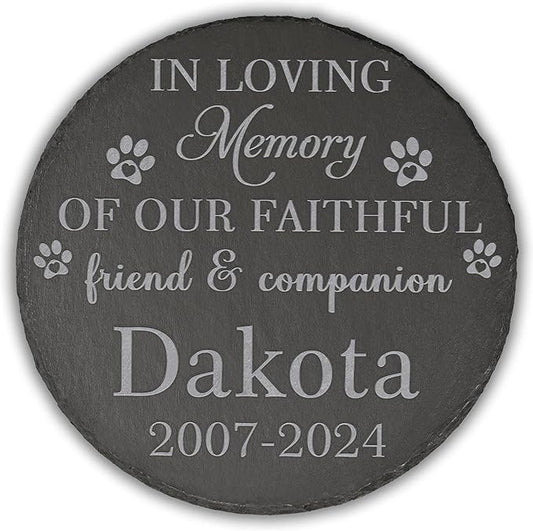 Pet Memorial Gift, Pet Memorial Stone, Sympathy Gift, Personalized Pet Memorial, Memorial Gift, Dog Memorial, Cat Memorial, Memorial Stone - Friend & Companion