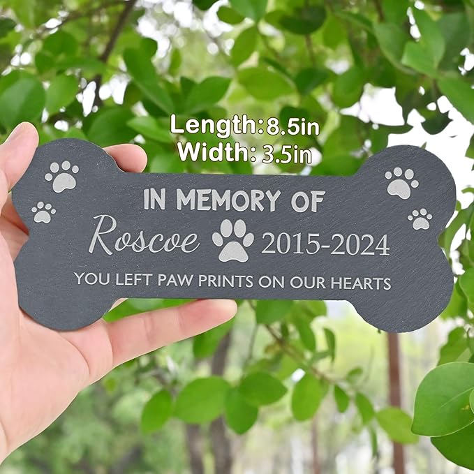Pet Memorial Gift, Pet Memorial Stone, Dog Memorial Gifts for Loss of Dog, Pet Loss Sympathy Gift, Pet Remembrance Gifts, in Memory of Dog Cat - in Memory of Pet Bone