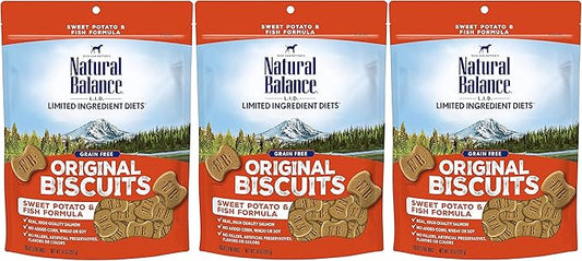 Natural Balance L.I.T. Sweet Potato and Fish Formula Dog Treats for Dogs - 3-Pack, 14oz