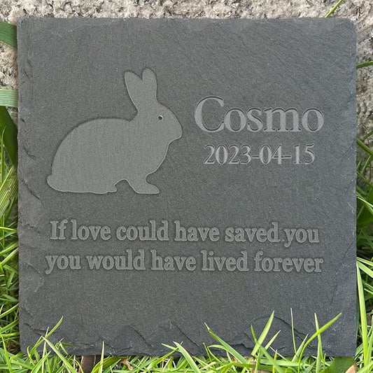 Personalized Pet Memorial Stone, Custom Loss of Rabbit Gifts Pet Keepsake Gifts Personalized Garden Stone Rabbit Sympathy Stone Rabbit Memorial Tombstone - Rabbit