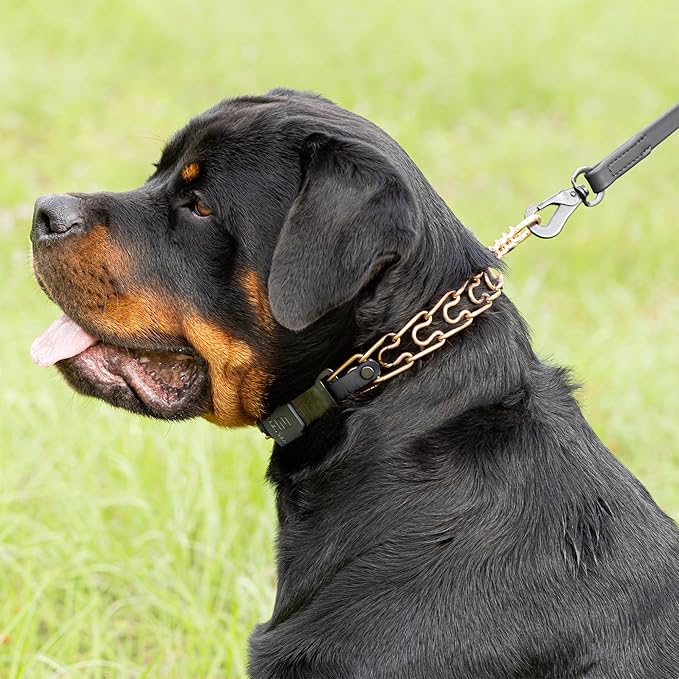 Herm Sprenger Curogan Dog Collar with Short Links and Quick Release ClicLock Buckle and Biothane Insert Made in Germany 20in x 3.0mm (Neck Size up to 16-17in) (Black)