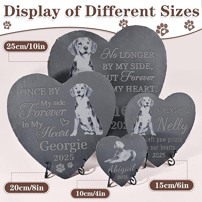 Pet Memorial Stone, Dog Memorial Stone, Dog Memorial Gifts for Loss of Dog, Pet Memorial Gifts, Loss of Pet Sympathy Gift, in Loving Memory Pet - Beloved Pet - Heart Shaped