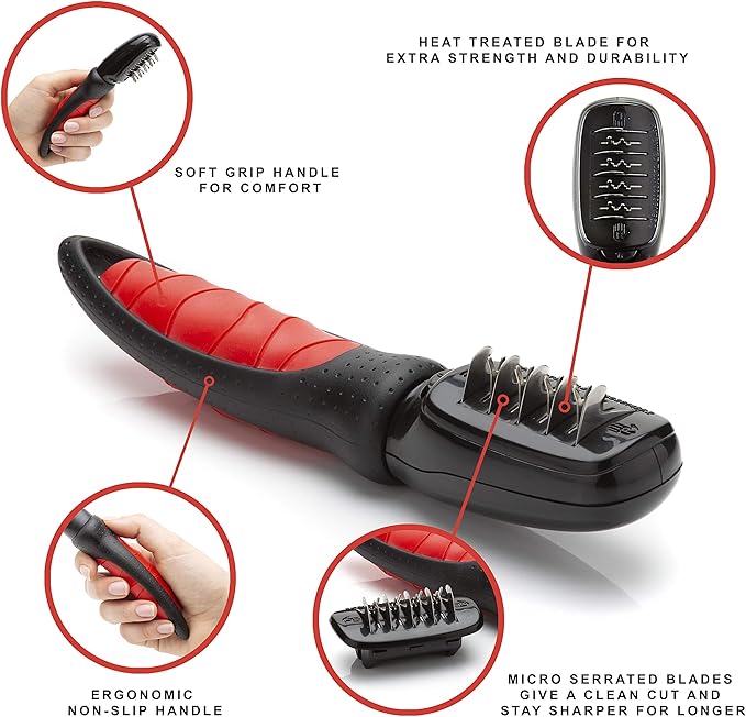 Mikki Dog, Cat Matt Breaker Rake - Matt and Tangle Remover - De-Matting Comb Tool for Pets
