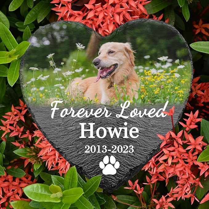 Pet Sympathy Gifts, Dog Memorial Stone, Pet Headstones for Dogs, Personalized Pet Loss Gifts, Dog Memorial Gifts for Loss of Dog, Cat Passing Away Gifts, Bereavement Gifts for Loss of Pet