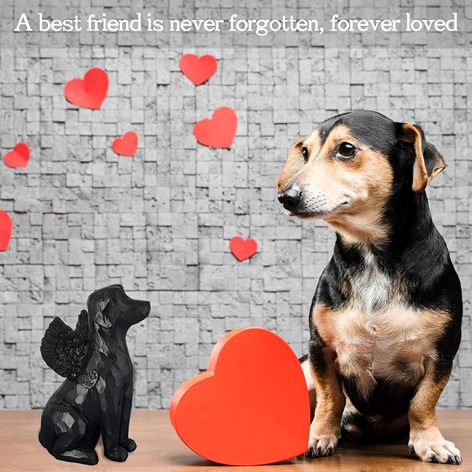 Angel Dog Statue, Memorial Gift for Dog Loss - Angel Wings