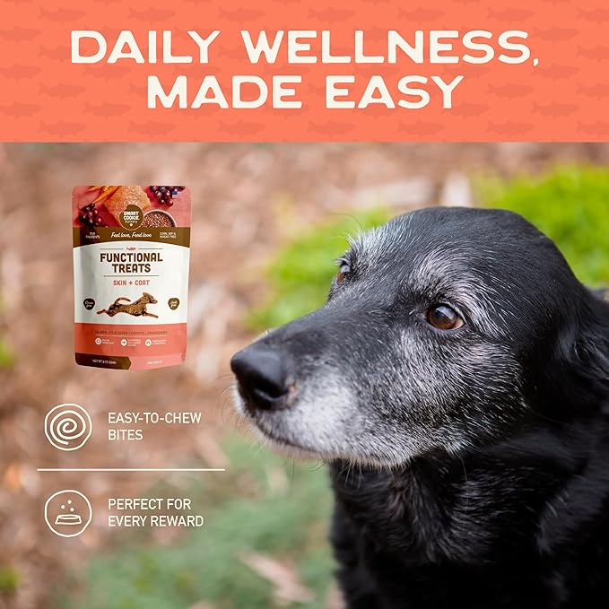 Smart Cookie All Natural Dog Treats - Healthy Skin & Coat Salmon Dog Treats - Ideal for Sensitive Stomachs or Itchy, Allergic, Dry Skin - Dehydrated, Crunchy, Human-Grade, Made in USA - 8oz, Pack of 1