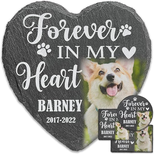 ubjva Dog Memorial Stone Dog Memorial Gifts for Loss of Dog Pet Garden Stone for Indoor Outdoor Lawn Backyard Cemetery Decorations - Style1(Color Printing)