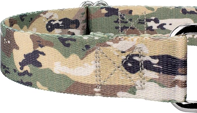 Country Brook Petz - Mountain Viper Camo Martingale Dog Collar - Camouflage Collection Featuring Rugged Designs (1 Inch, Extra Large)