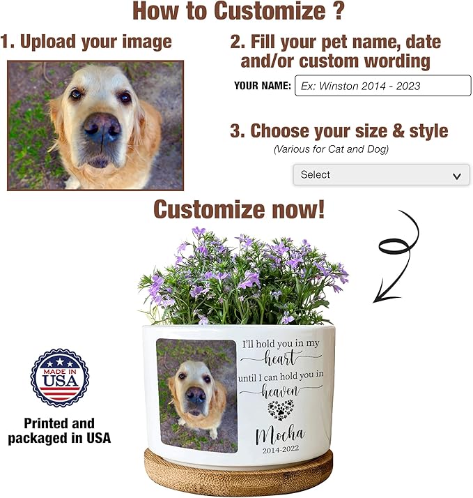 Customized Dog Memorial Gift Plant Pot Outdoor Pet Memorial Cross Pet Plant Pot Personalized Pet Crosses Memorial Gift For Someone Lost Cat Grief Funeral In Loving Memory Window Decor
