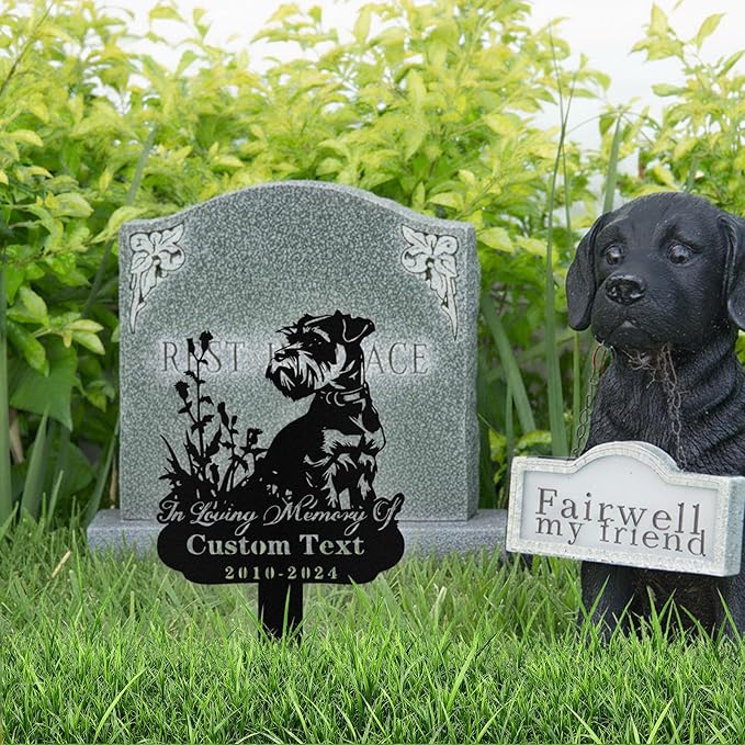 Custom Dog Grave Markers Outdoor, Personalized Pet Grave Marker Stake Dog Memorial, Outdoor Weatherproof Pet Cemetery Sign, Personalized Dog Memorial Gifts for Loss of Dog