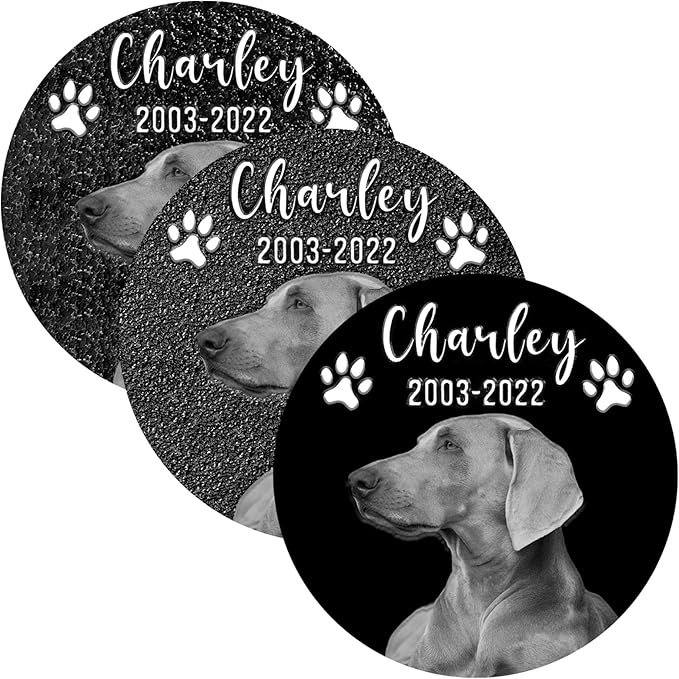 LINMAGCO Dog Memorial Gifts for Loss of Dog,Dog Memorial Stone,Pet Memorial Gifts with Photo, Customized Pet Headstone,Cat Memorial Gifts,Decorations for Grave