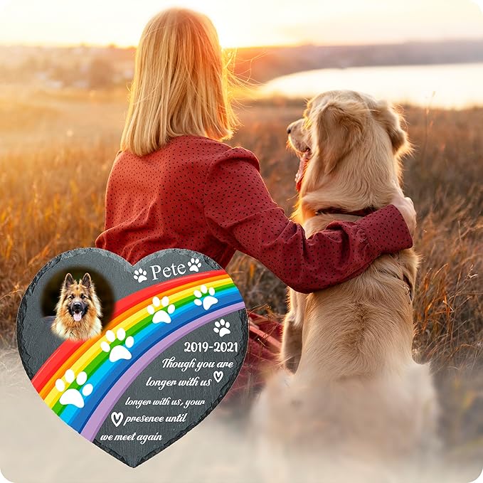 Memorial Gifts for Loss of Dog Custom Dog Memorial Stone, Pet Memorial Gifts, Pet Memorial Stones, Cemetery Decorations for Graves, Cat Memorial Gifts
