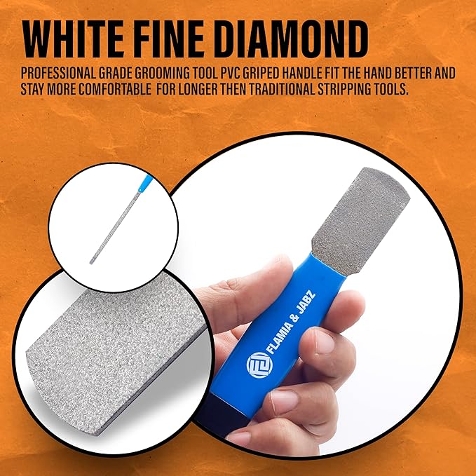 Stripping Metal Stone Diamond Edged for Dogs, Cats & Pets with Plastic Grip (Fine)