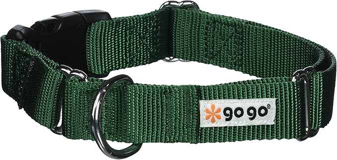GOGO Pet Products Martingale Gentle Training Collar, Medium/Large, Hunter Green