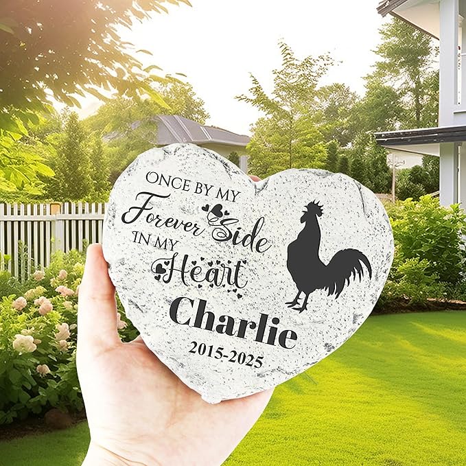 Personalized Dog Memorial Stone, Loss Gifts for Pet, Garden Stone, Pet Loss Gifts Cat Memorial Gifts, Cemetery Decorations, Grave Stone (Rooster)