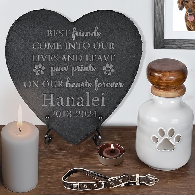 Dog Memorial Gifts for Loss of Dog, Dog Memorial Stone, Pet Memorial Gifts, Pet Memorial Stone, Pet Loss Sympathy Gift, Cat Memorial Gifts, Dog Bereavement Gifts - Best Friends