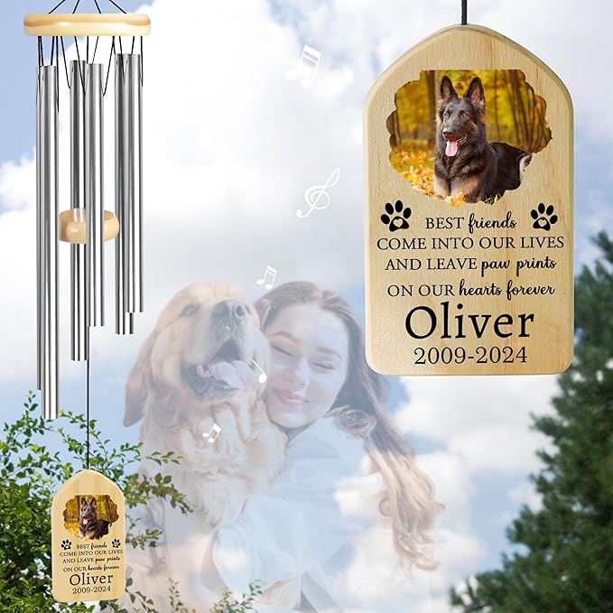 Pet Memorial Wind Chime, Pet Loss Gifts, Pet Memorial Gifts for Dogs, Dog Memorial Gifts for Loss of Dog, Loss of Dog Sympathy Gift, Dog Remembrance Gift, in Memory of Dog Cat - Come into Our Lives
