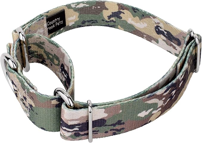 Country Brook Petz - Mountain Viper Camo Martingale Dog Collar - Camouflage Collection Featuring Rugged Designs (1 Inch, Extra Large)