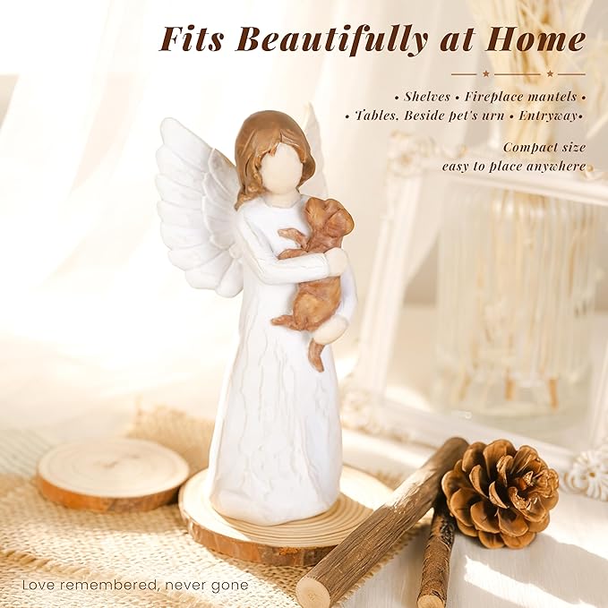 Guardian Dog Angel Figurines,Pet Memorial Sympathy Gifts for Loss of Gogs,Indoor Memorial Ornament, Dog Gifts for Women