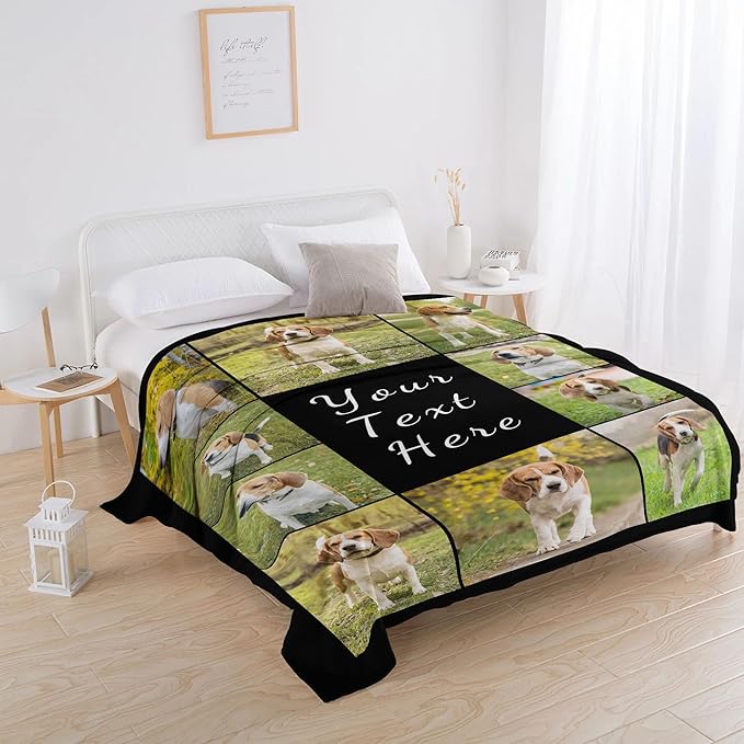 Funny DIY Personalized Pet Memorial Blanket with Photo Pet Memorial Gifts for Dogs Cats Loss of Dog Sympathy Gift Dog Bereavement Remembrance Pets Loss Gifts Custom Dogs Picture Blanket