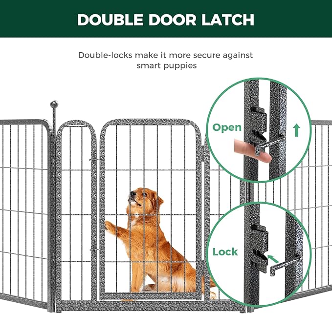 FXW Aster Dog Playpen Designed for Yard, 24inch 48 Panels