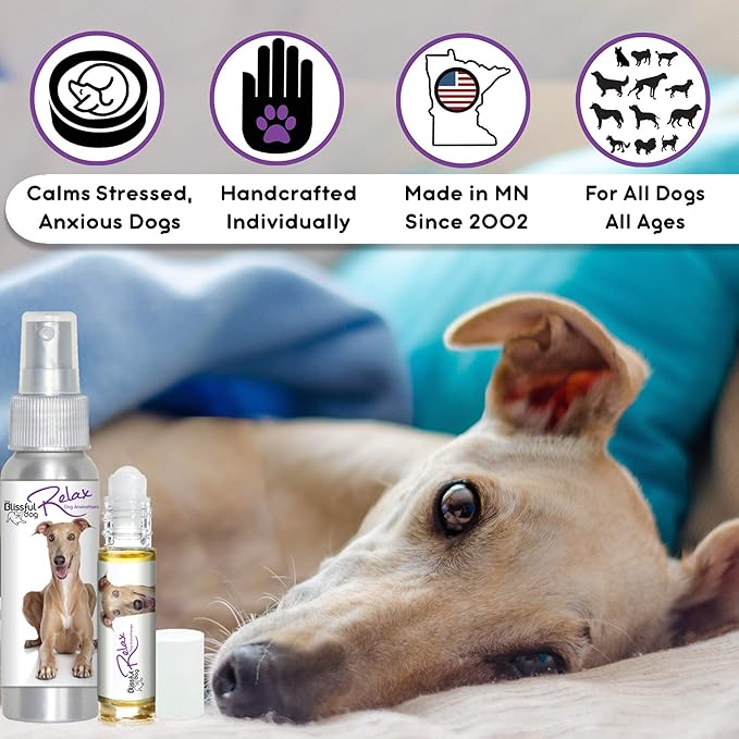 The Blissful Dog Greyhound Relax Roll-ON Aromatherapy for Dogs - Anxiety Relief for Dogs