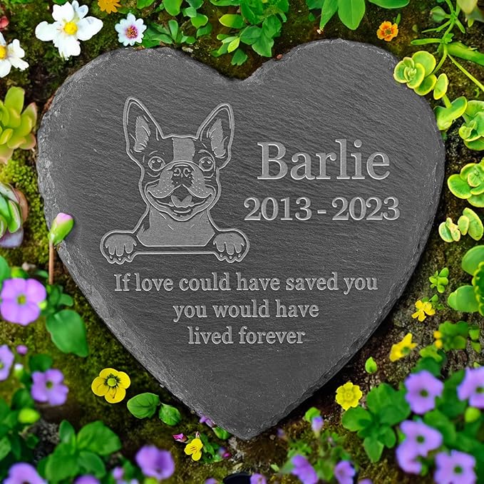 Personalized Boston Terrier Memorial, Boston Terrier Dog Memorial Stone, Loss of Boston Terrier, Boston Terrier Keepsake, in Loving Memory Boston Terrier