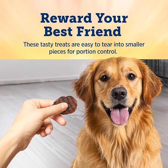 Blue Buffalo True Chews Dog Treats, Made in the USA with Natural Ingredients, Beef Burger Recipe, 10-oz Bag