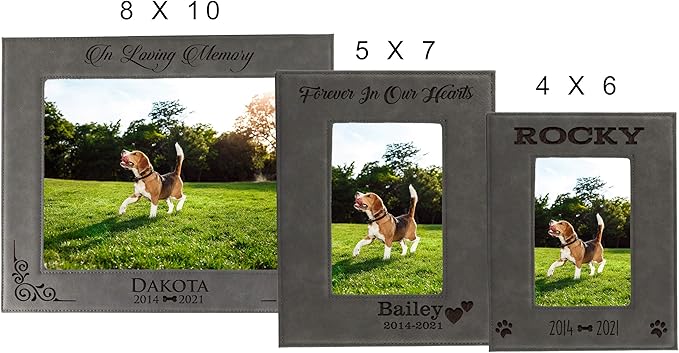 My Personal Memories Custom Personalized Dog Loss Memorial Pet Remembrance Picture Frame (Gray)