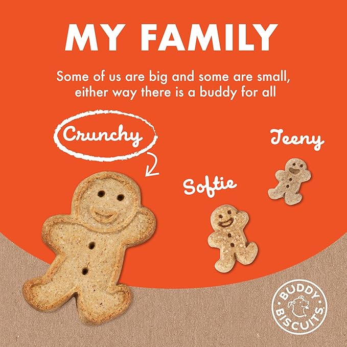 Buddy Biscuits 14 oz. Box of Grain-Free Crunchy Dog Treats Made with Natural Peanut Butter
