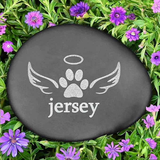 Personalized Pet Memorial Stone - Pet Memorial Gifts - Pet Loss Gifts - Dog Memorial Gifts for Loss of Dog - Loss of Pet Sympathy Gift - Pet Remembrance Gift - in Memory of Dog Cat