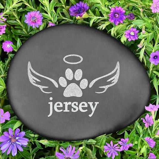 Personalized Pet Memorial Stone - Pet Memorial Gifts - Pet Loss Gifts - Dog Memorial Gifts for Loss of Dog - Loss of Pet Sympathy Gift - Pet Remembrance Gift - in Memory of Dog Cat