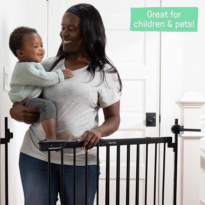 Ingenuity The Stairway+ 46W Series Pet and Baby Gate - Black