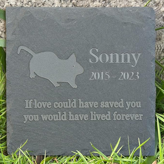 Personalized Pet Memorial Stone, Custom Loss of Guinea Pig Gifts Pet Keepsake Gifts Personalized Garden Stone Guinea Pig Sympathy Stone Guinea Pig Memorial Tombstone - Guinea Pig