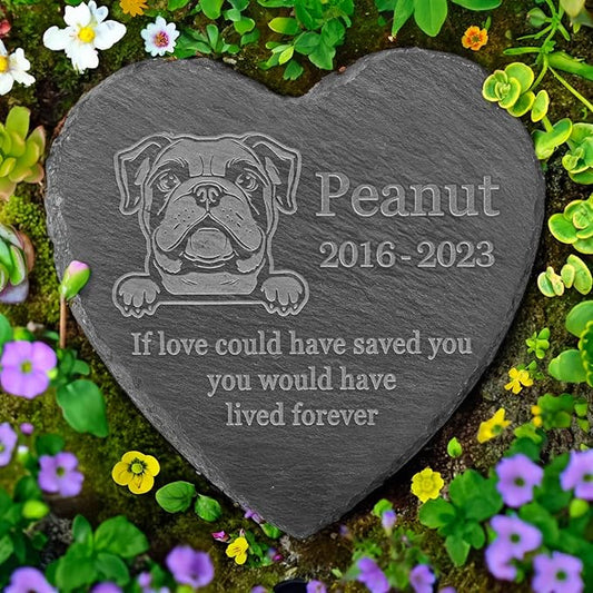Personalized Bulldog Memorial, Bulldog Memorial Stone, Loss of Bulldog, Bulldog Keepsake, in Loving Memory Bulldog