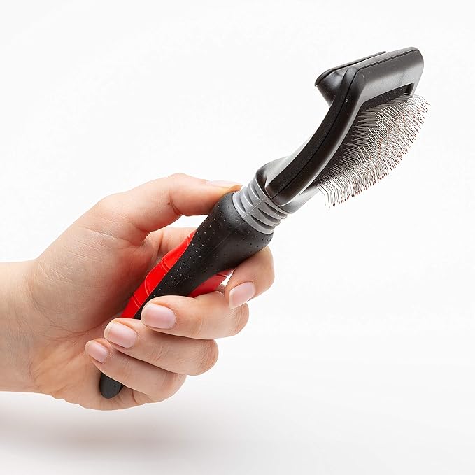 Mikki Dog, Cat, Puppy, Kitten Grooming Soft Pin Slicker Brush -For Knot, Tangles -Med-Lrg Pet-Large