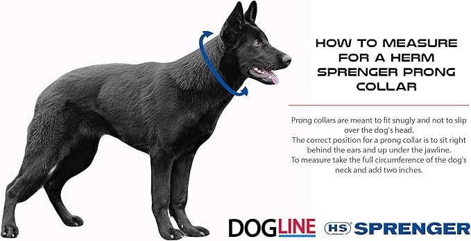Herm Sprenger Black Stainless Steel Prong Dog Training Collar with Swivel Ultra-Plus Pet Pinch Collar No-Pull Collar for Dogs Anti Pull Training Collar Made in Germany 4mm x 25in Large
