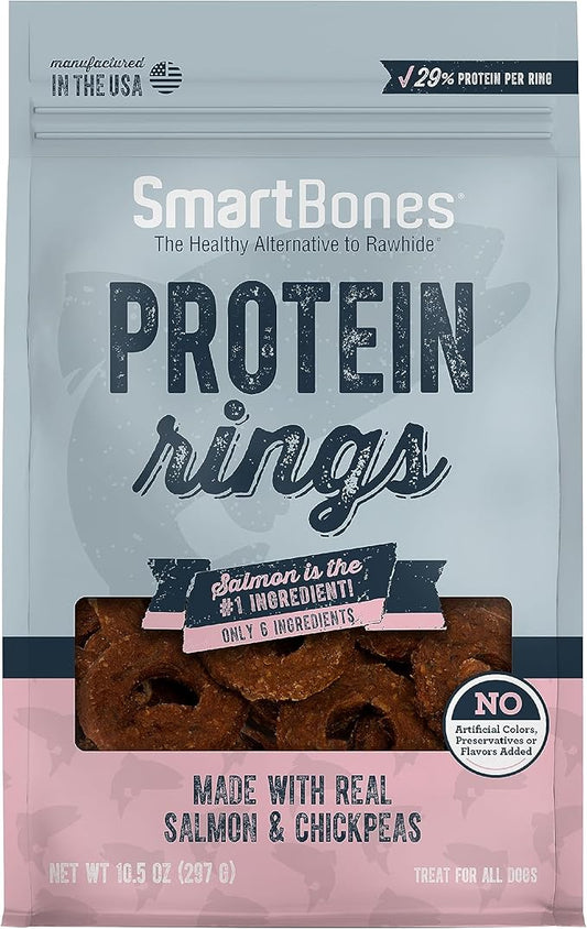 SmartBones Protein Rings with Real Salmon and Chickpeas, 10.5 OZ