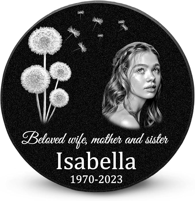 ADFSTONE 10" Pet Memorial Stones Personalized Dog Remembrance Gifts, Customized Cat Picture Grieving Plaque, DIY Gravestone, Custom Sympathy Photo Gift, Animal Grave Markers