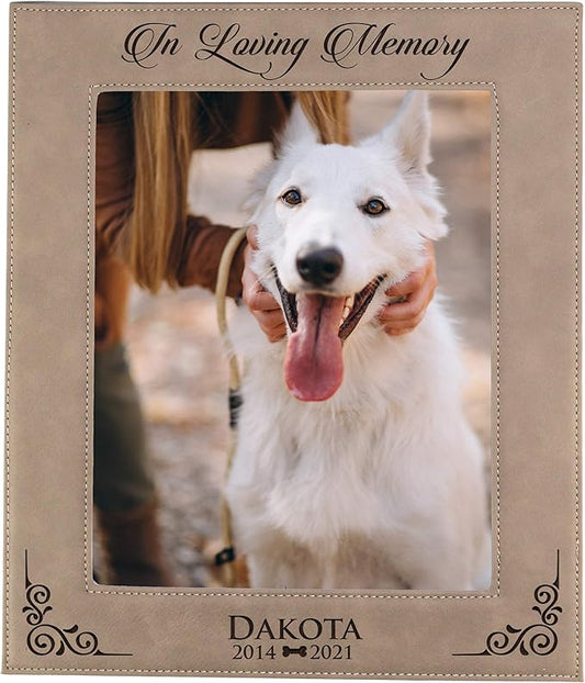 My Personal Memories Customized Dog Loss Memorial Pet Remembrance Picture Frame (Tan)
