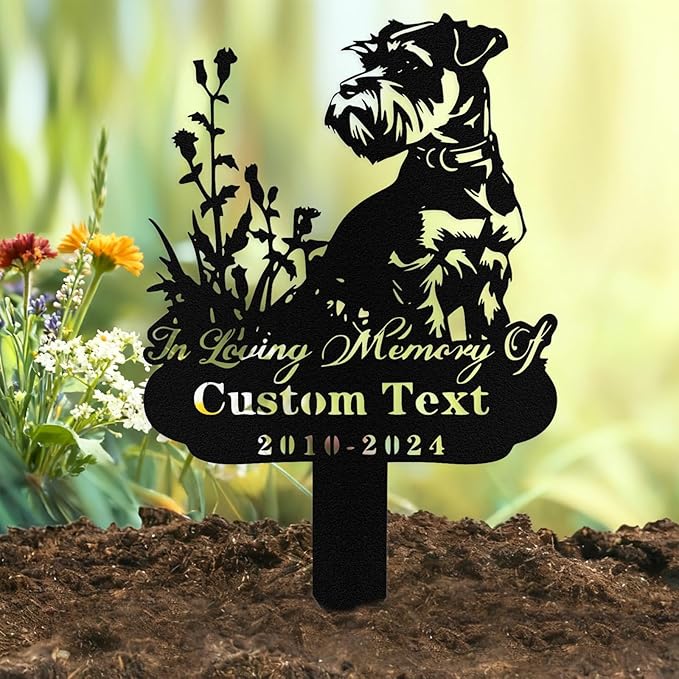 Custom Dog Grave Markers Outdoor, Personalized Pet Grave Marker Stake Dog Memorial, Outdoor Weatherproof Pet Cemetery Sign, Personalized Dog Memorial Gifts for Loss of Dog