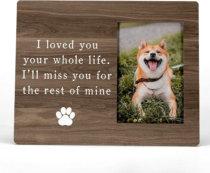 FONDCANYON Pet Memory Picture Photo Frame - Dog & Cat Memorial Frames, Sympathy Gifts for Pet Loss (4x6 Inch Photo) - Color-4