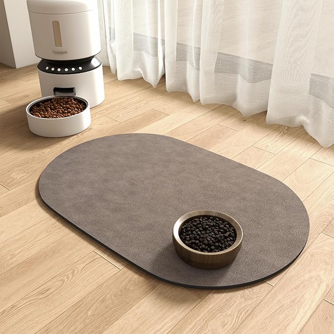Absorbent Dog Water Mat-Cat Mat for Food and Water Bowl, Quick Dry Pet Feeding Mat, No Stains Cat Food mat, Dog Accessories Pet Supplies-Dog Bowl Mat for Messy Drinkers
