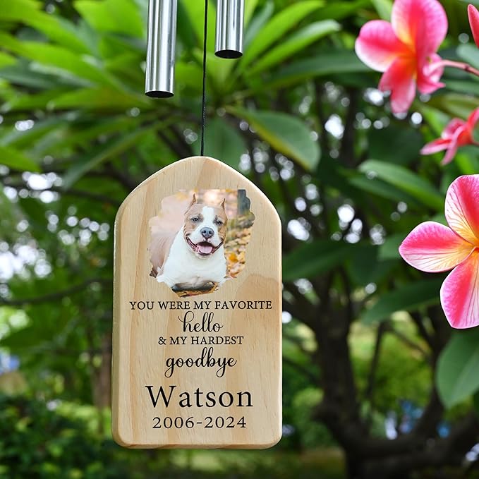 Pet Memorial Wind Chime, Pet Loss Gifts, Pet Memorial Gifts for Dogs, Dog Memorial Gifts for Loss of Dog, Loss of Dog Sympathy Gift, Dog Remembrance Gift, in Memory of Dog Cat - You were My Favorite