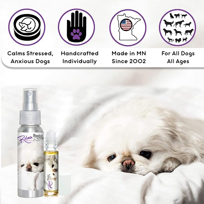 The Blissful Dog Pekingese Relax Roll-ON Aromatherapy for Dogs - Anxiety Relief for Dogs
