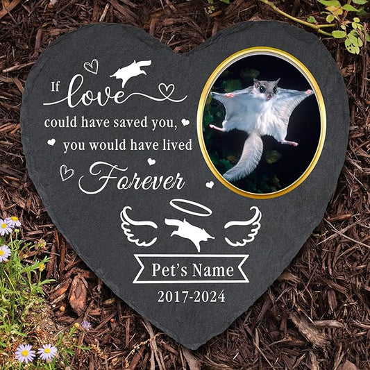 Pet Memorial Gifts for Loss of Pet Flying Squirrel, Personalized Pet Flying Squirrel Memorial Stones, Custom Flying Squirrel Sympathy Gift, Pet Headstone Tombstone, Memorial Plaque Outdoor