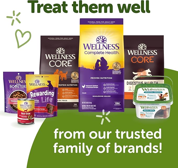 Whimzees Wellness Stix Dog Dental Treats, Medium Size Stick, (14 Count)